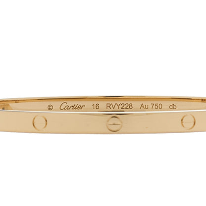 Cartier 18K Yellow Gold Small LOVE Bracelet 16 3 of 10