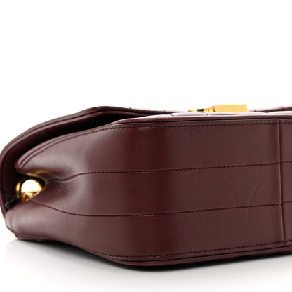Saint Laurent Lambskin Matelasse Monogram Medium Vicky Chain Bag Dark Legion Red 7 of 10