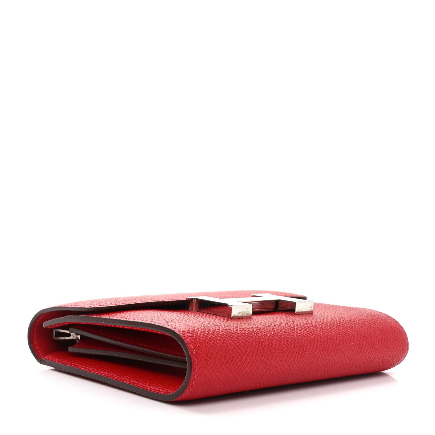Hermes Epsom Constance Compact Passant Wallet Rouge Casaque 4 of 9