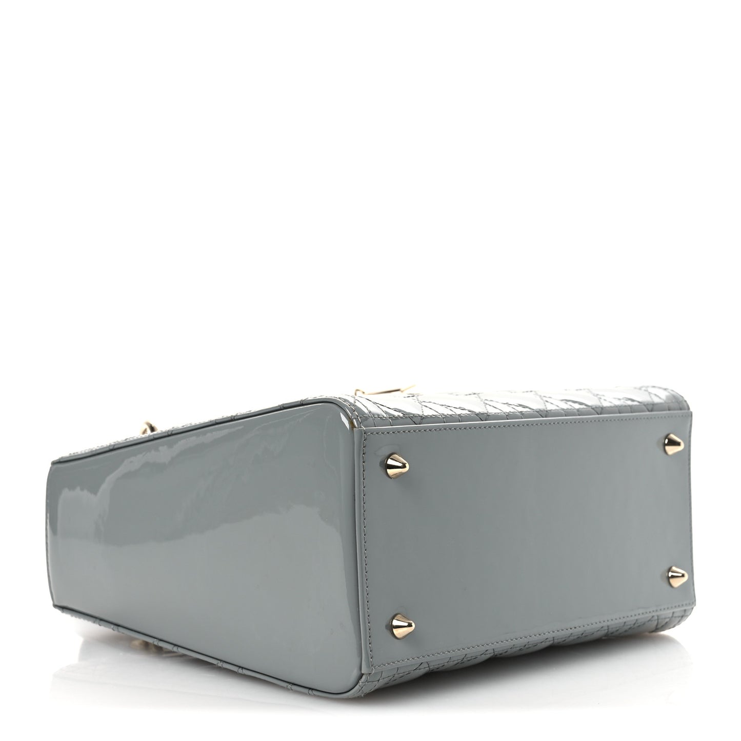 Patent Cannage Medium Lady Dior Grey