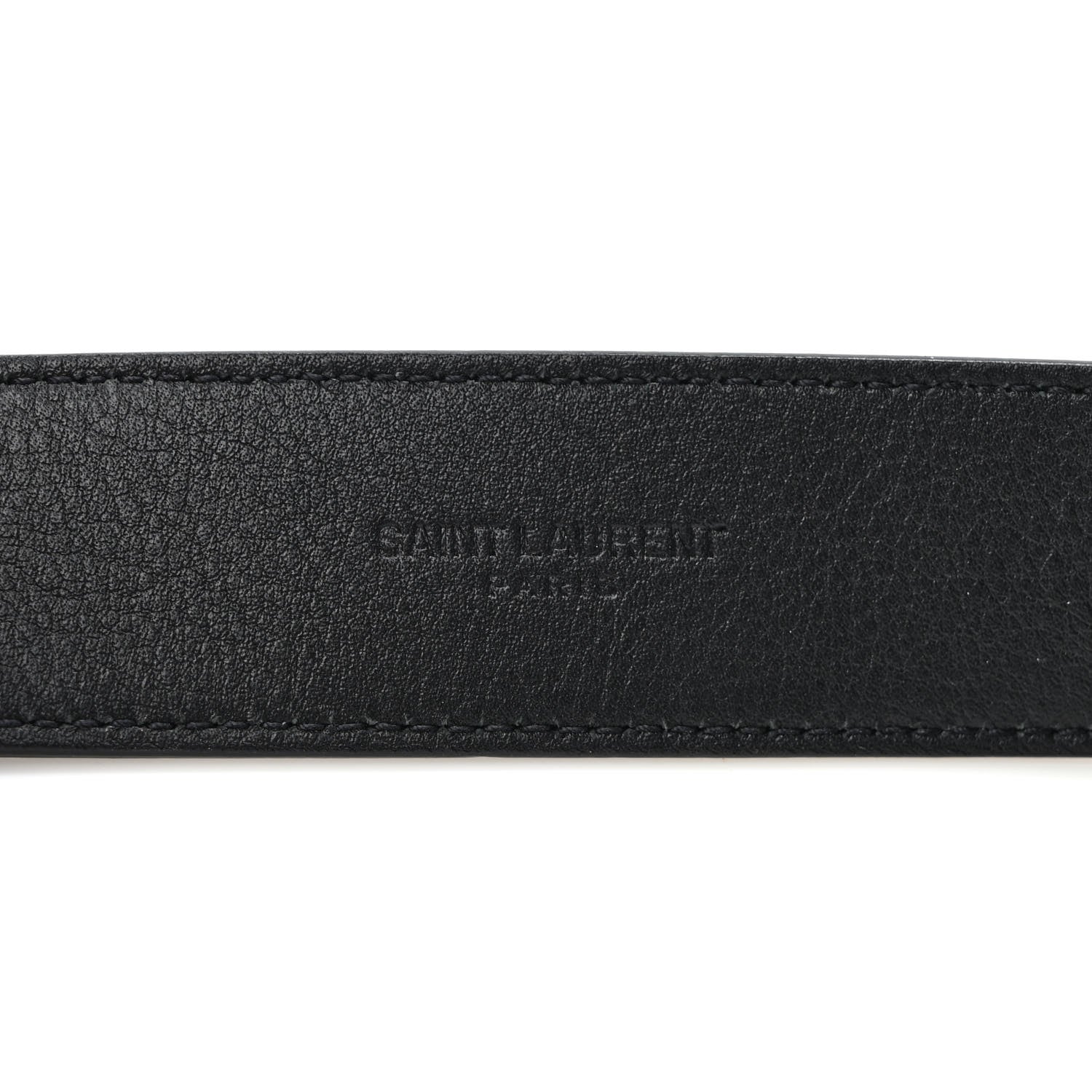 Saint Laurent Smooth Calfskin Monogram Square Buckle Belt 90 36 Black 3 of 5