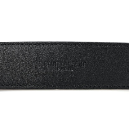 Saint Laurent Smooth Calfskin Monogram Square Buckle Belt 90 36 Black 3 of 5