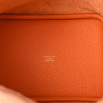 Hermes Taurillon Clemence Picotin Lock 18 PM Orange 5 of 11