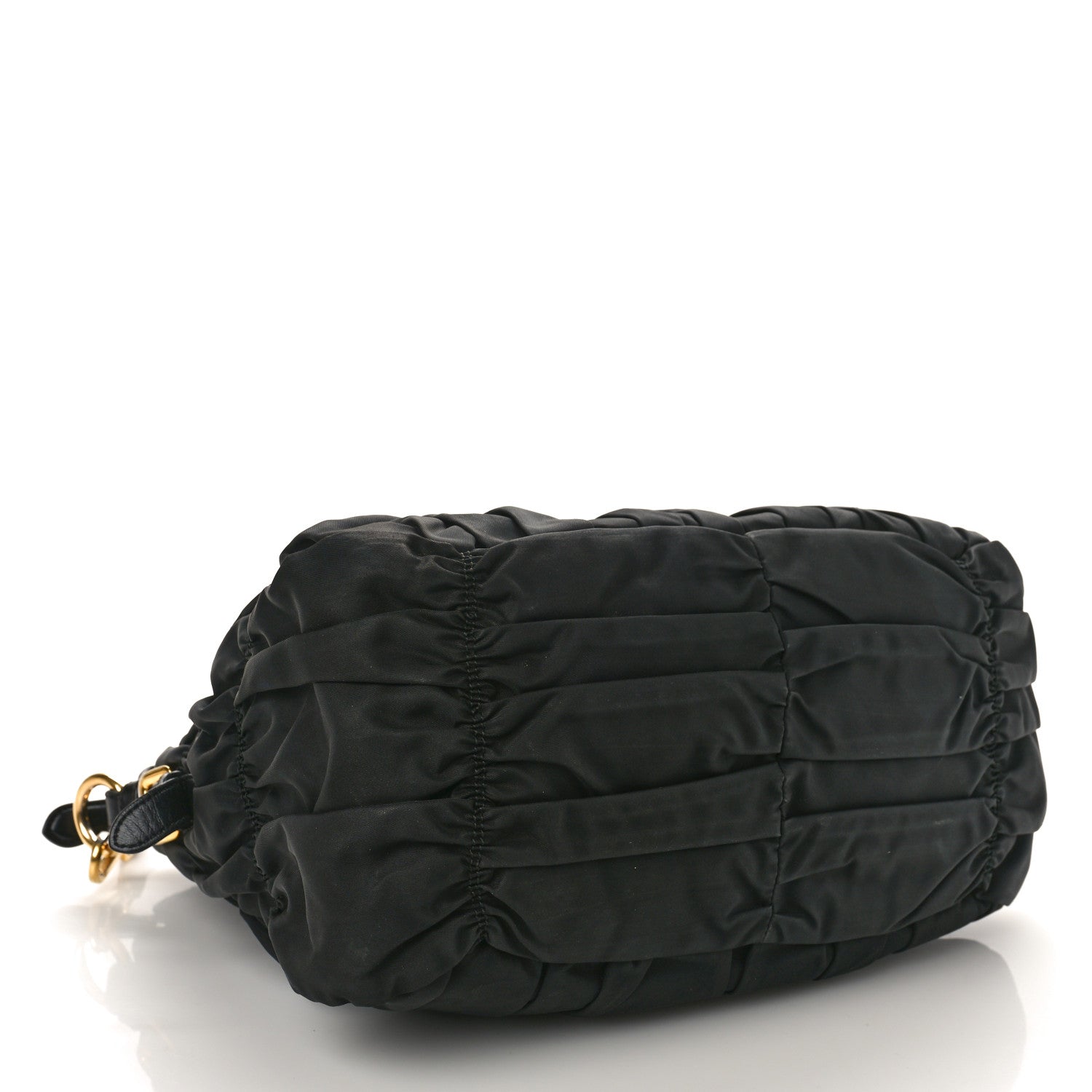 Prada Tessuto Nylon Nappa Braided Gaufre Shopping Satchel Black 4 of 12