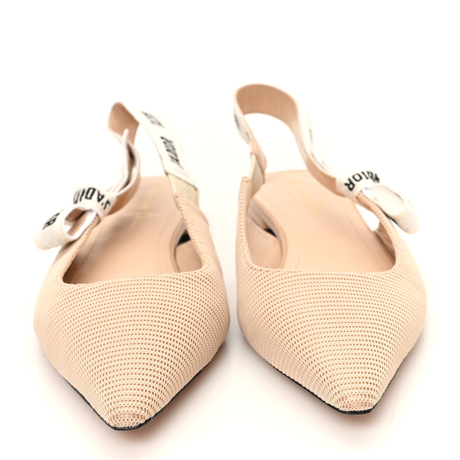 Christian Dior Technical Canvas Ribbon J'Adior Slingback Ballet Flats 39 Powder Nude 3 of 9