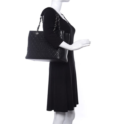 Chanel Caviar Quilted Grand Shopping Tote GST Black 2 of 9