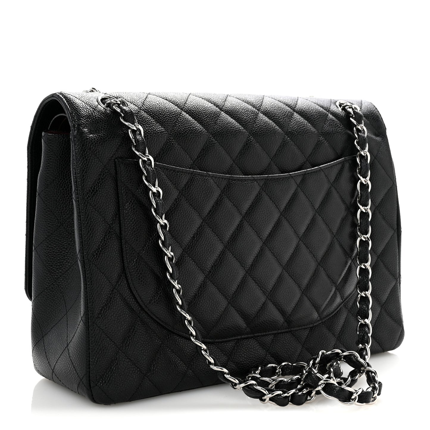 Caviar Quilted Maxi Double Flap Black
