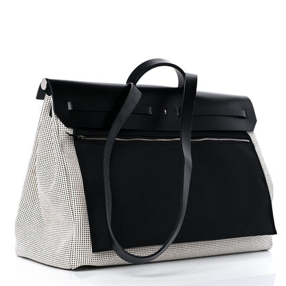 Hermes Criss Viking Vache Hunter Herbag Cabin Zip Retourne 50 Ecru Black 4 of 14