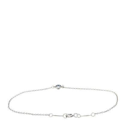Tiffany Sterling Silver Aquamarine Elsa Peretti Color By The Yard Bracelet 3 of 6