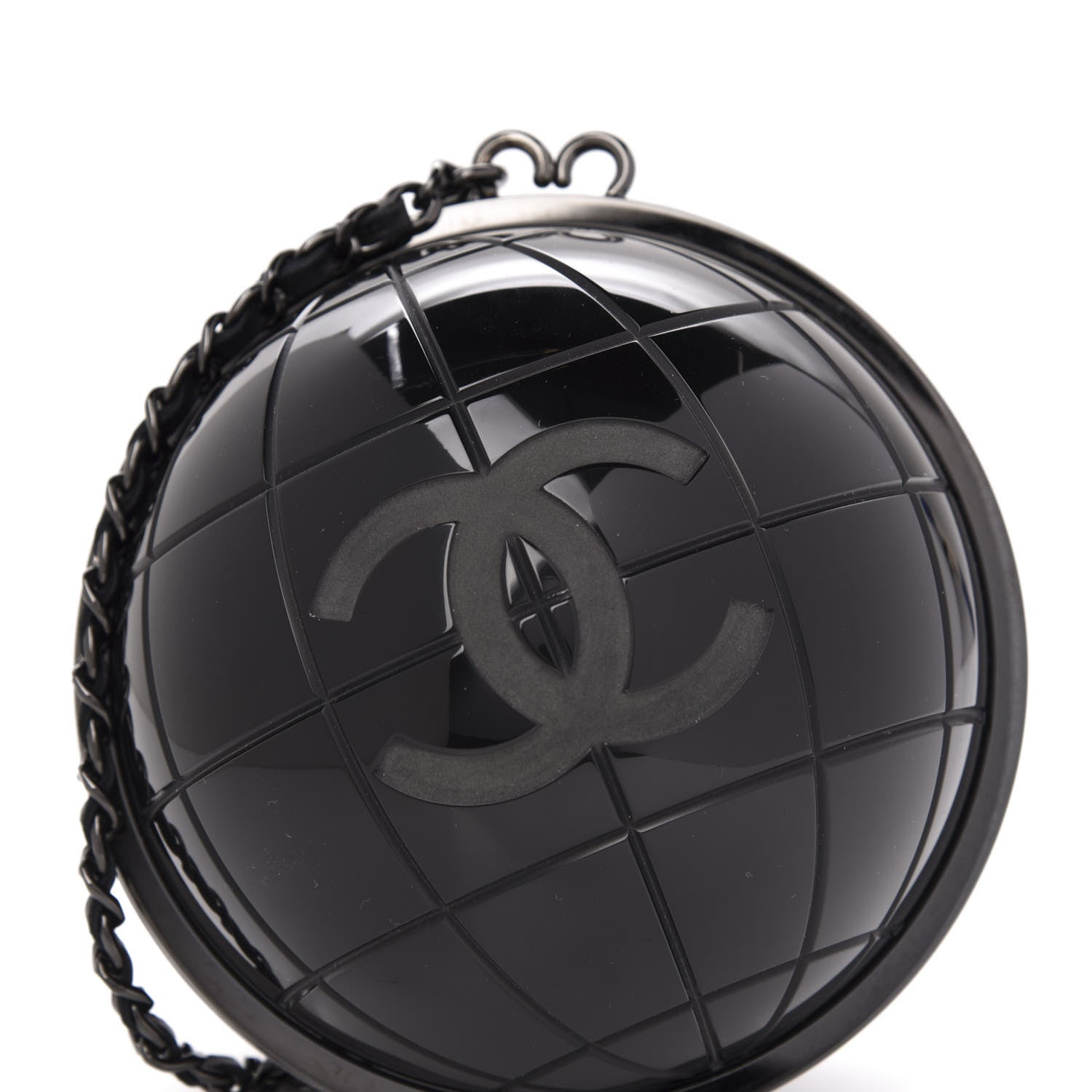 Chanel Plexiglass Around The World Clutch Black 9 of 10