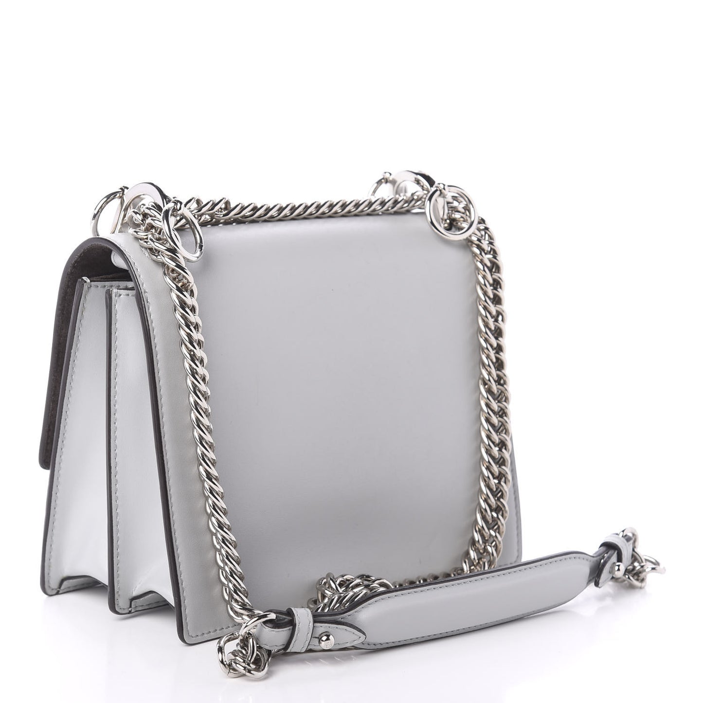 Vitello Liberty Fun Fair Metal Studded Small Kan I Shoulder Bag Grigio Perla Multicolor