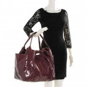 Valentino Garavani Patent Lacca Large Nuage Bow Hobo Purple 2 of 20
