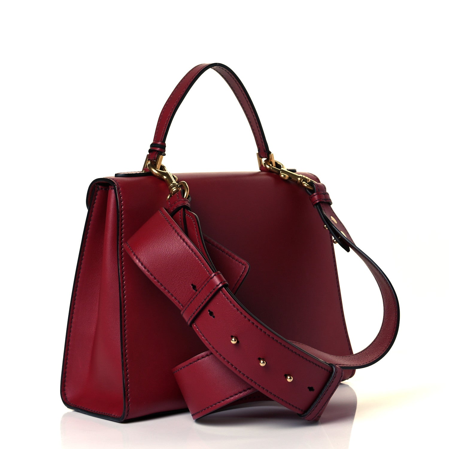 Christian Dior Calfskin Dioraddict Top Handle Red 3 of 7