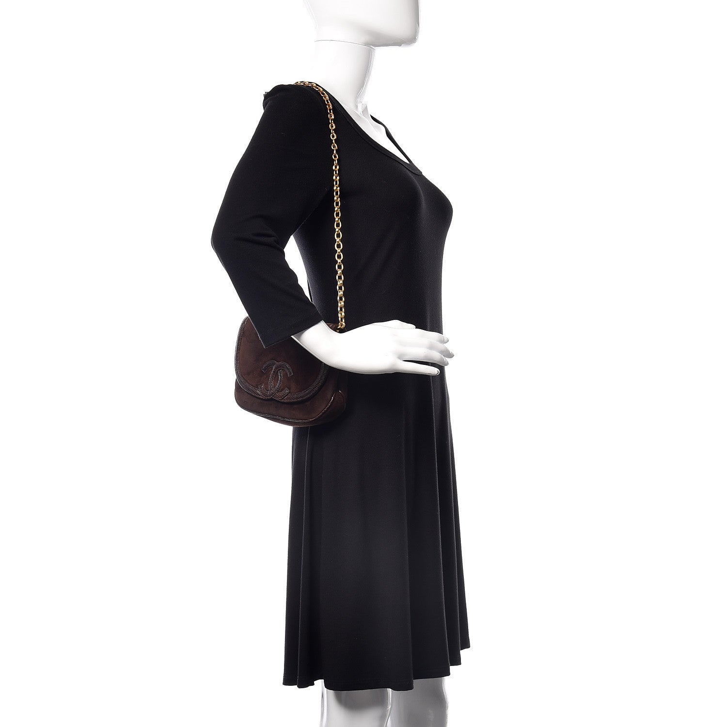 Chanel Suede Lizard Small Flap Brown 2 of 11