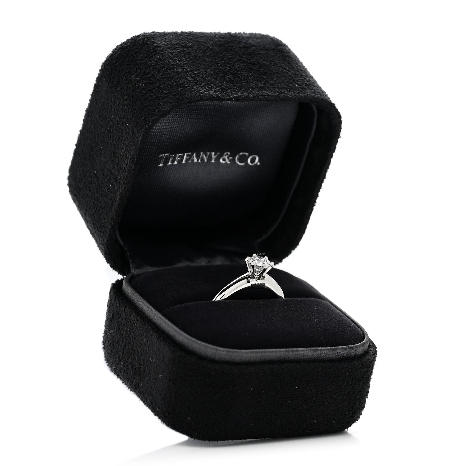 Tiffany Platinum Diamond .51ct Solitaire Engagement Ring 52 6 7 of 7