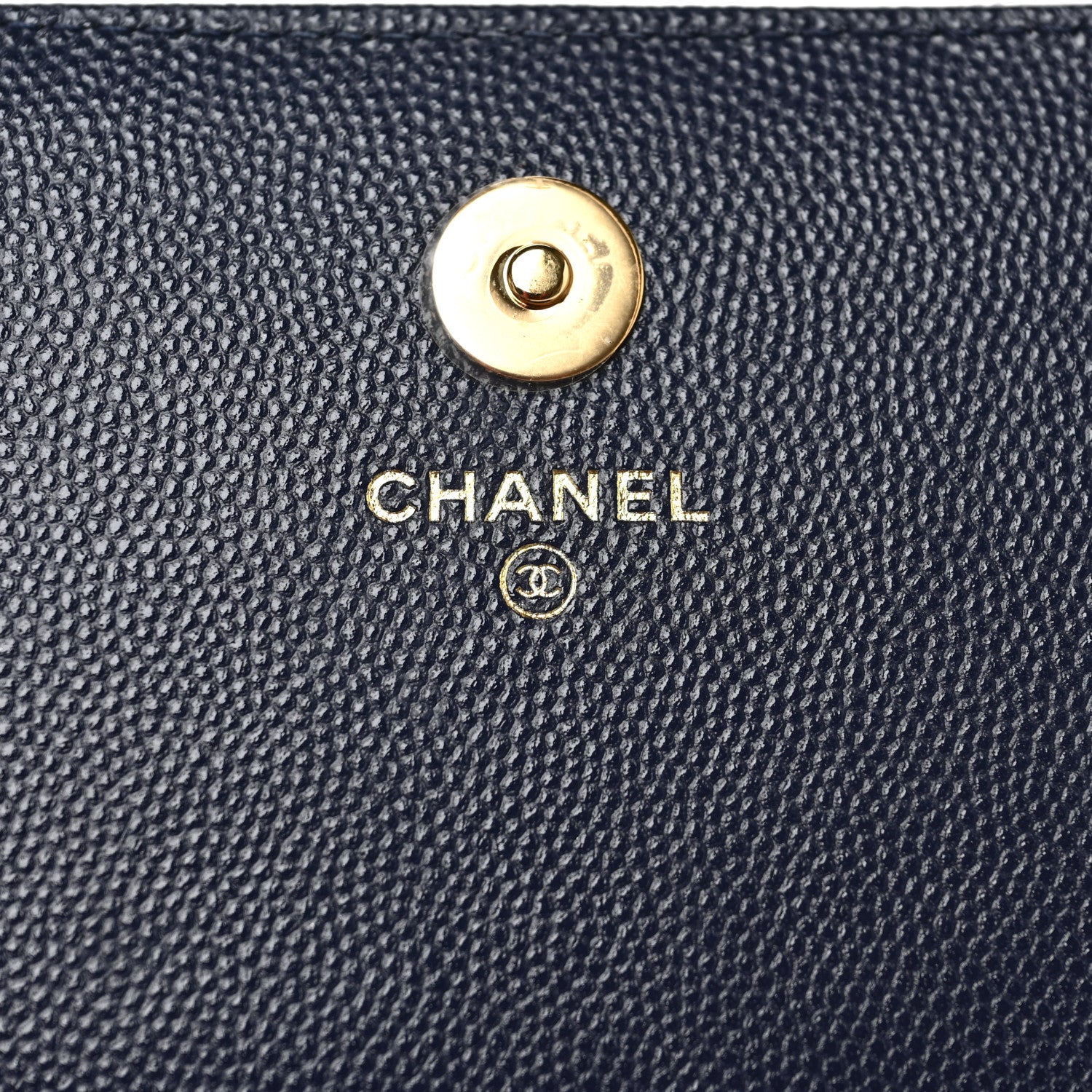 Chanel Caviar Quilted Pocket Twins Clutch With Chain Navy 5 of 8