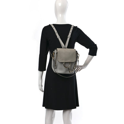 Chloe Suede Calfskin Small Faye Backpack Airy Grey 3 of 9