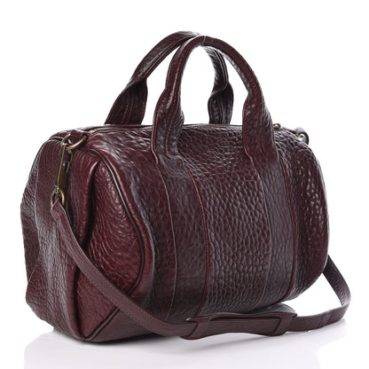Alexander Wang Pebbled Lambskin Rocco Beet Antique Brass Hardware 4 of 9