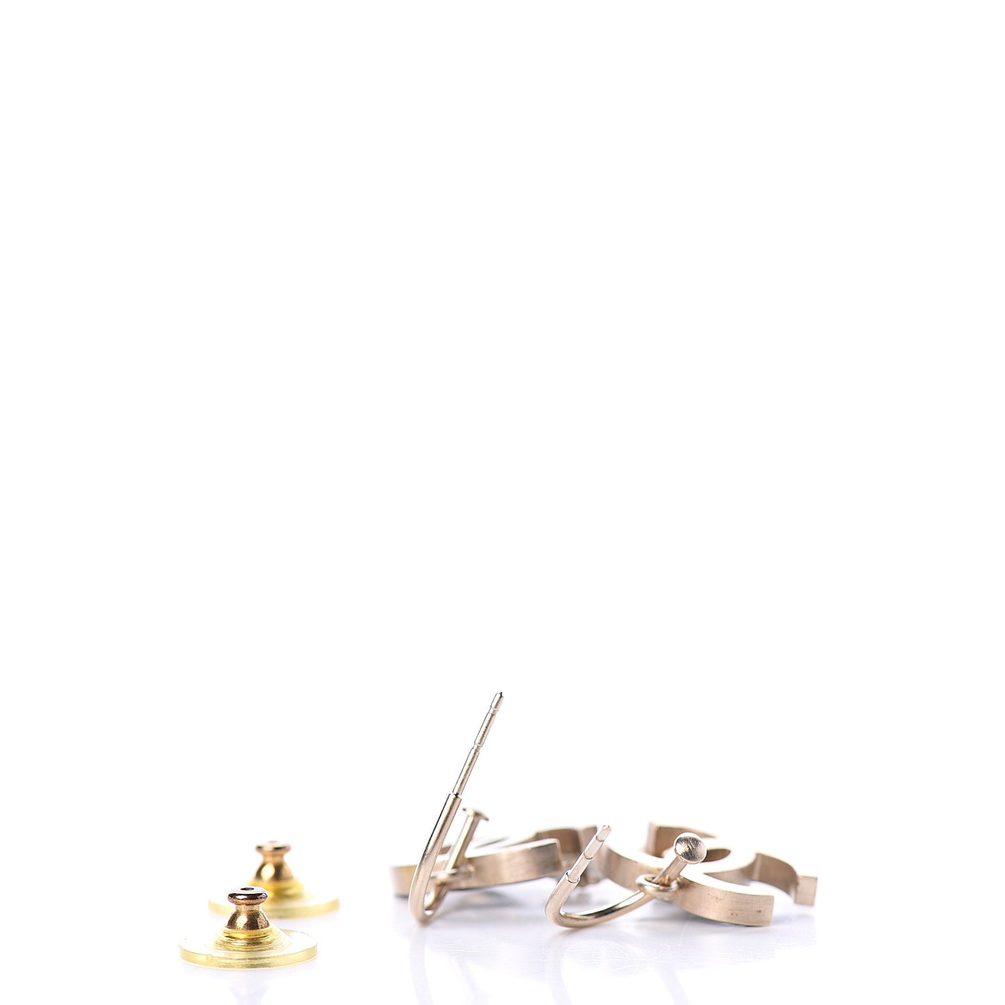 Enamel CC Camellia Drop Earrings Black