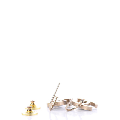 Chanel Enamel CC Camellia Drop Earrings Black 3 of 3