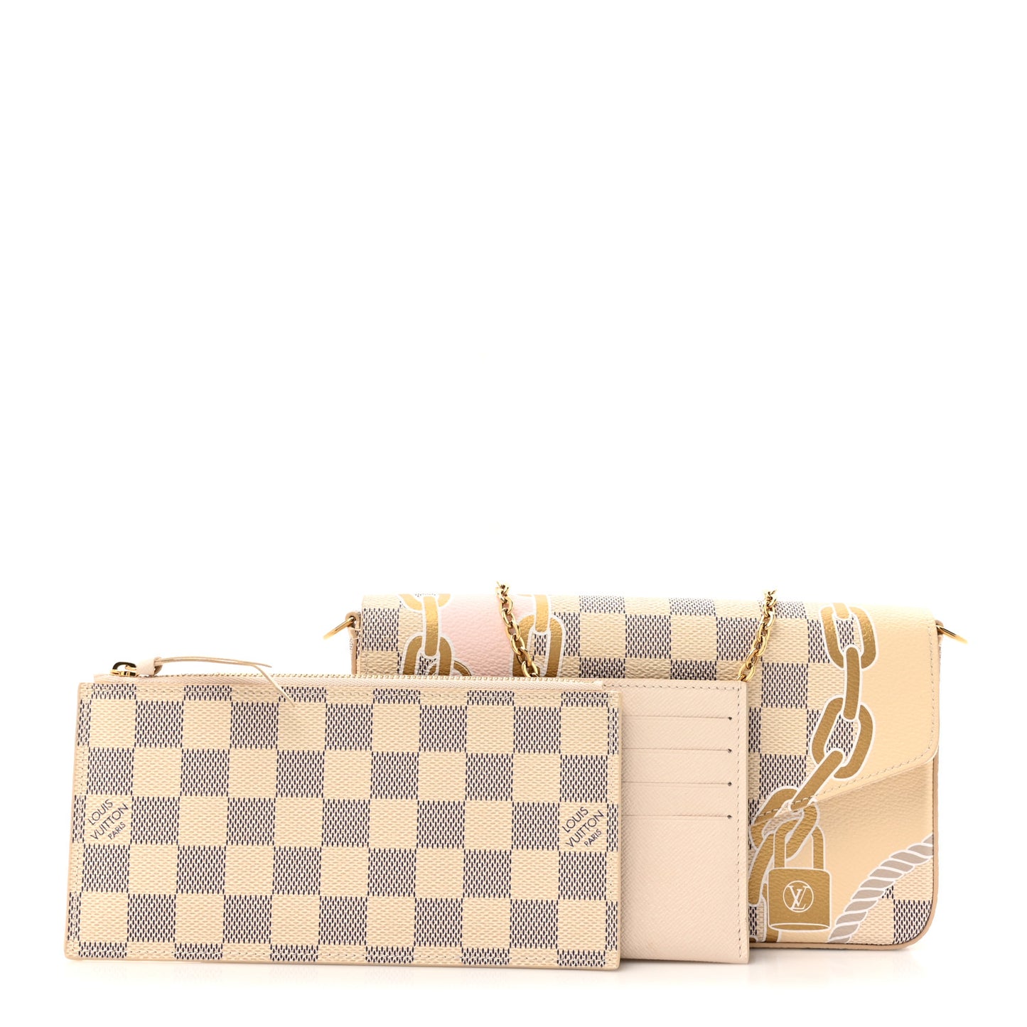 Damier Azur Nautical Pochette Felicie Chain Wallet