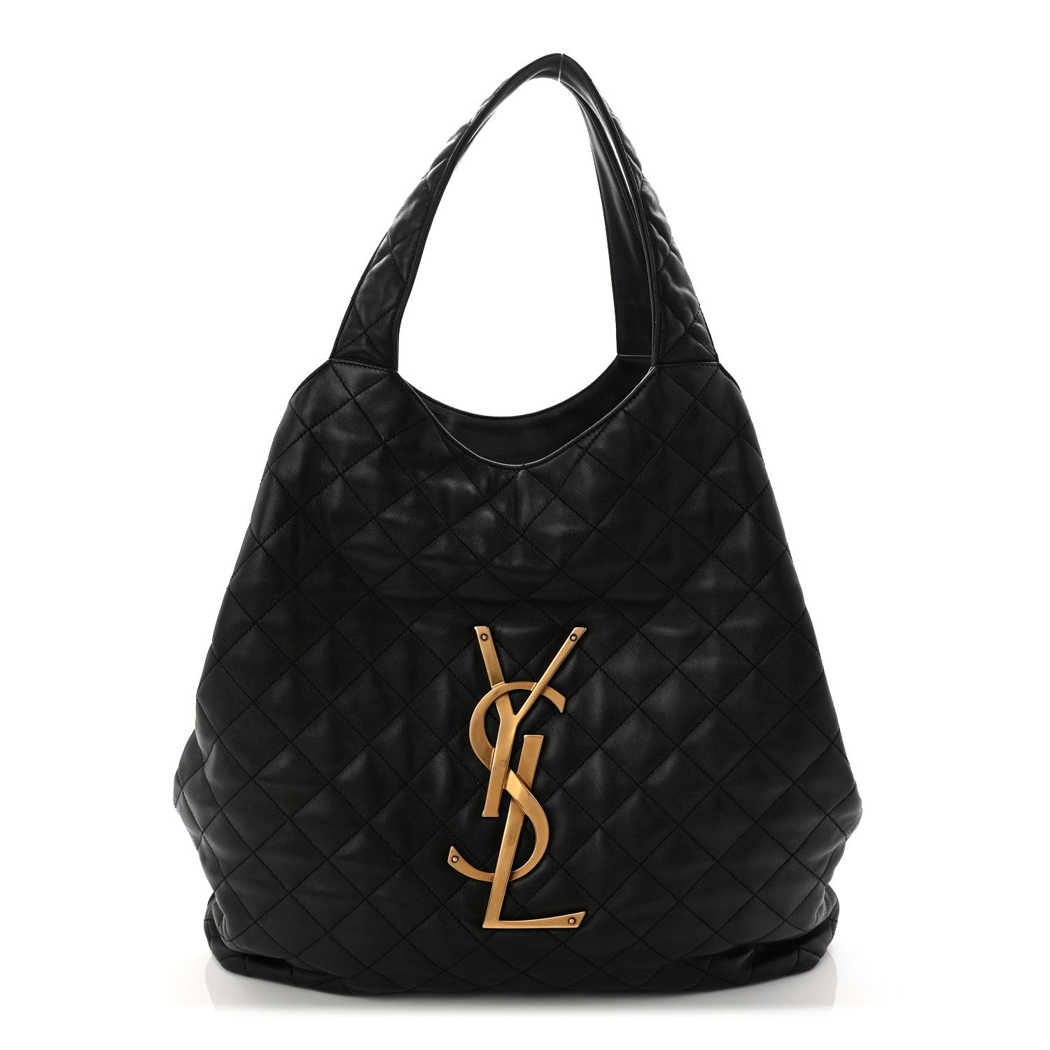 Saint Laurent Lambskin Quilted Maxi Icare Shopping Tote Black 1 of 12