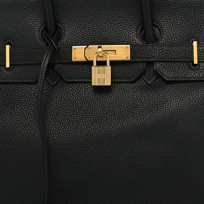 Hermes Taurillon Clemence Birkin 35 Black 7 of 11