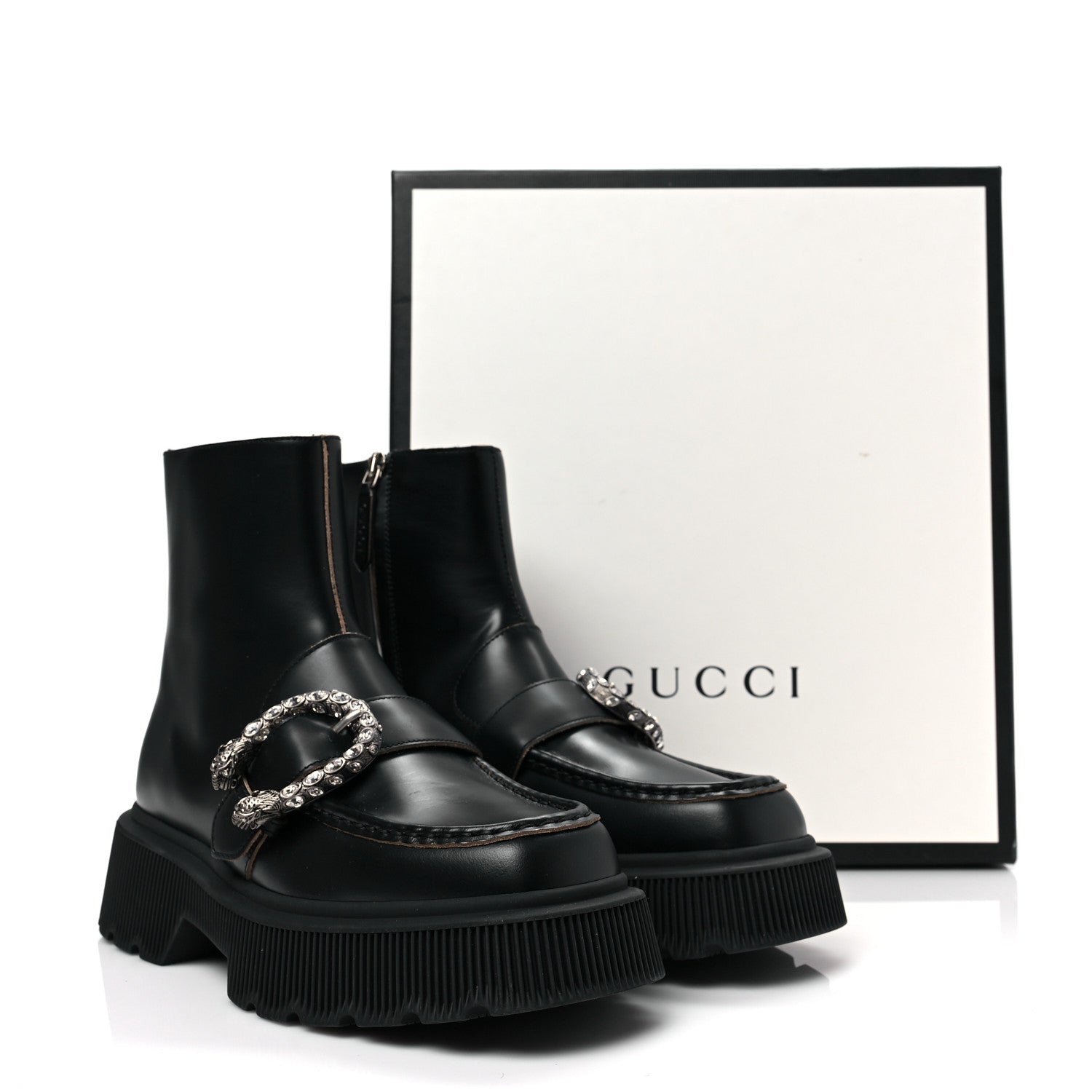 Gucci Cordovan Lux Dionysus Hunder Boots 38 Black 8 of 8