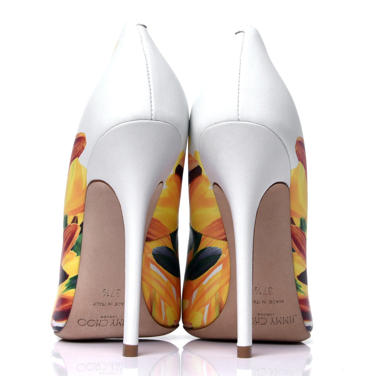 Calfskin Feather Printed Anouk Pumps 37.5 Multicolor