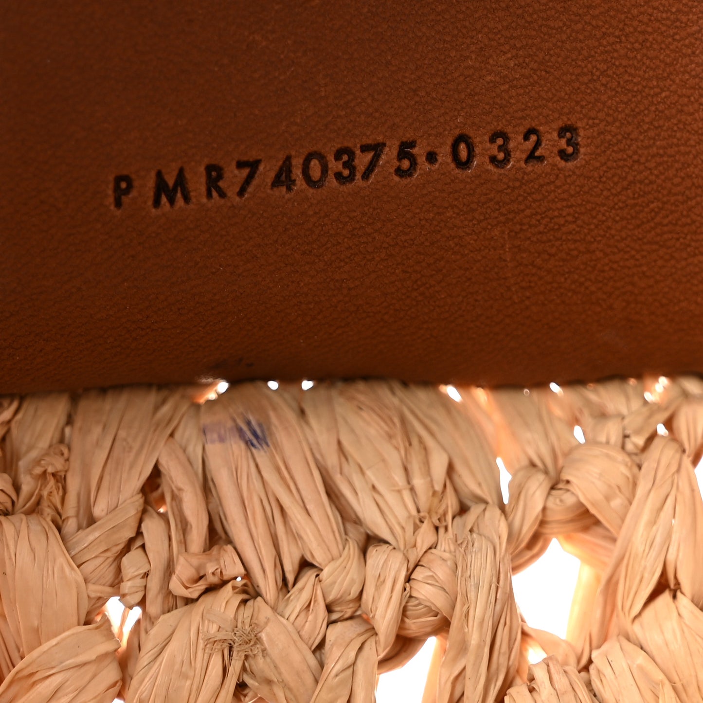 Raffia Calfskin Large Panier Tote Naturel
