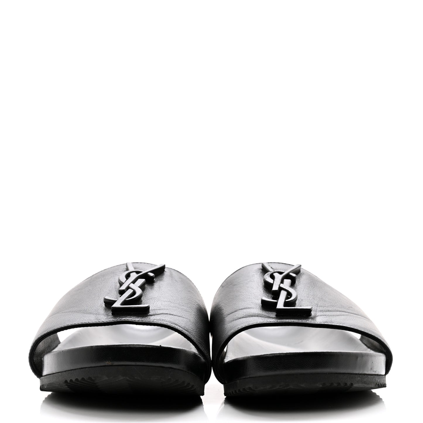 Calfskin Monogram Jimmy Joan Slide Sandals 37 Black