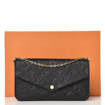 Louis Vuitton Empreinte Pochette Felicie Chain Wallet Black 8 of 8