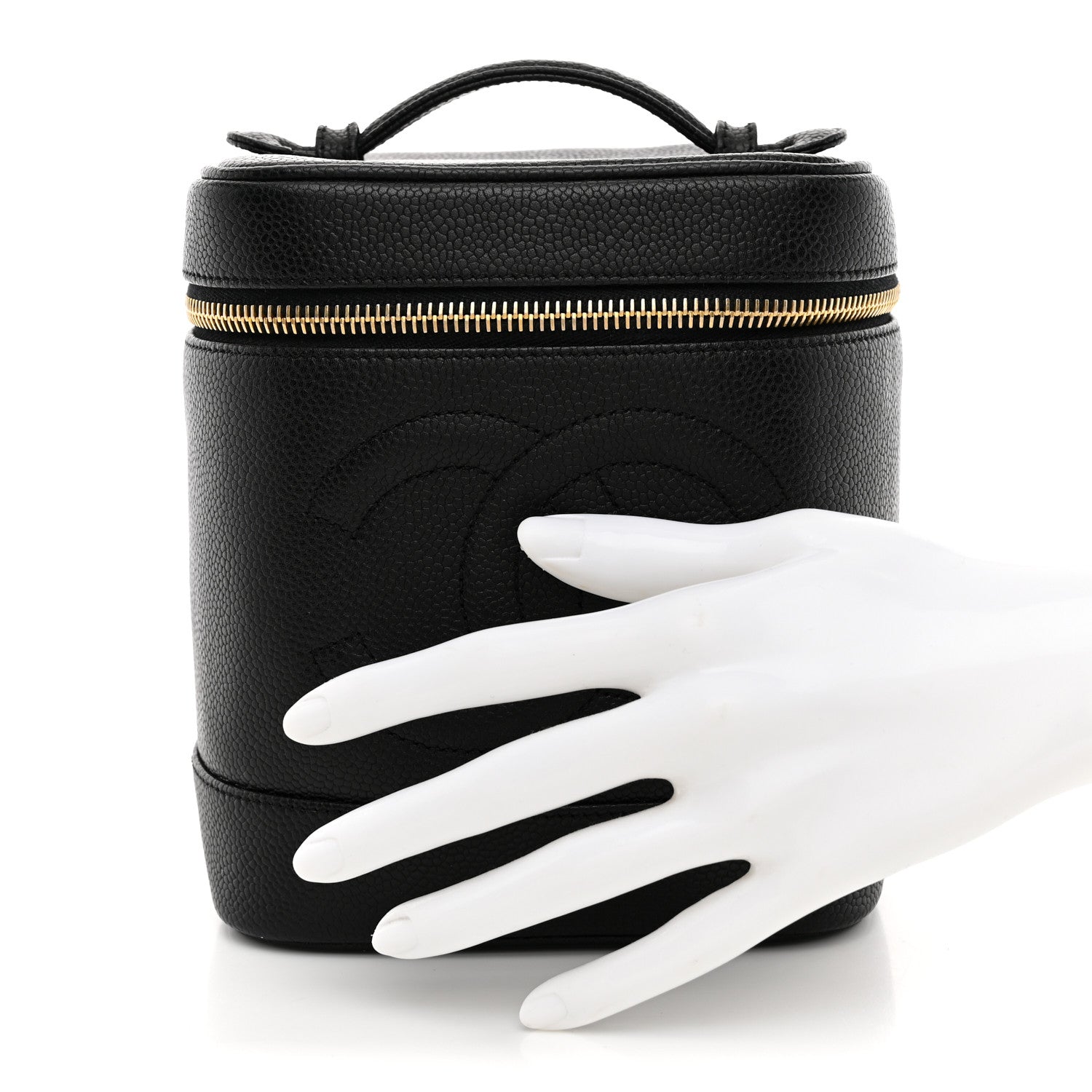 Chanel Caviar Vanity Cosmetic Case Black 2 of 9