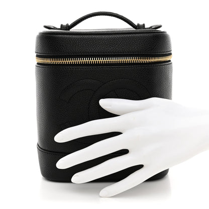 Chanel Caviar Vanity Cosmetic Case Black 2 of 9