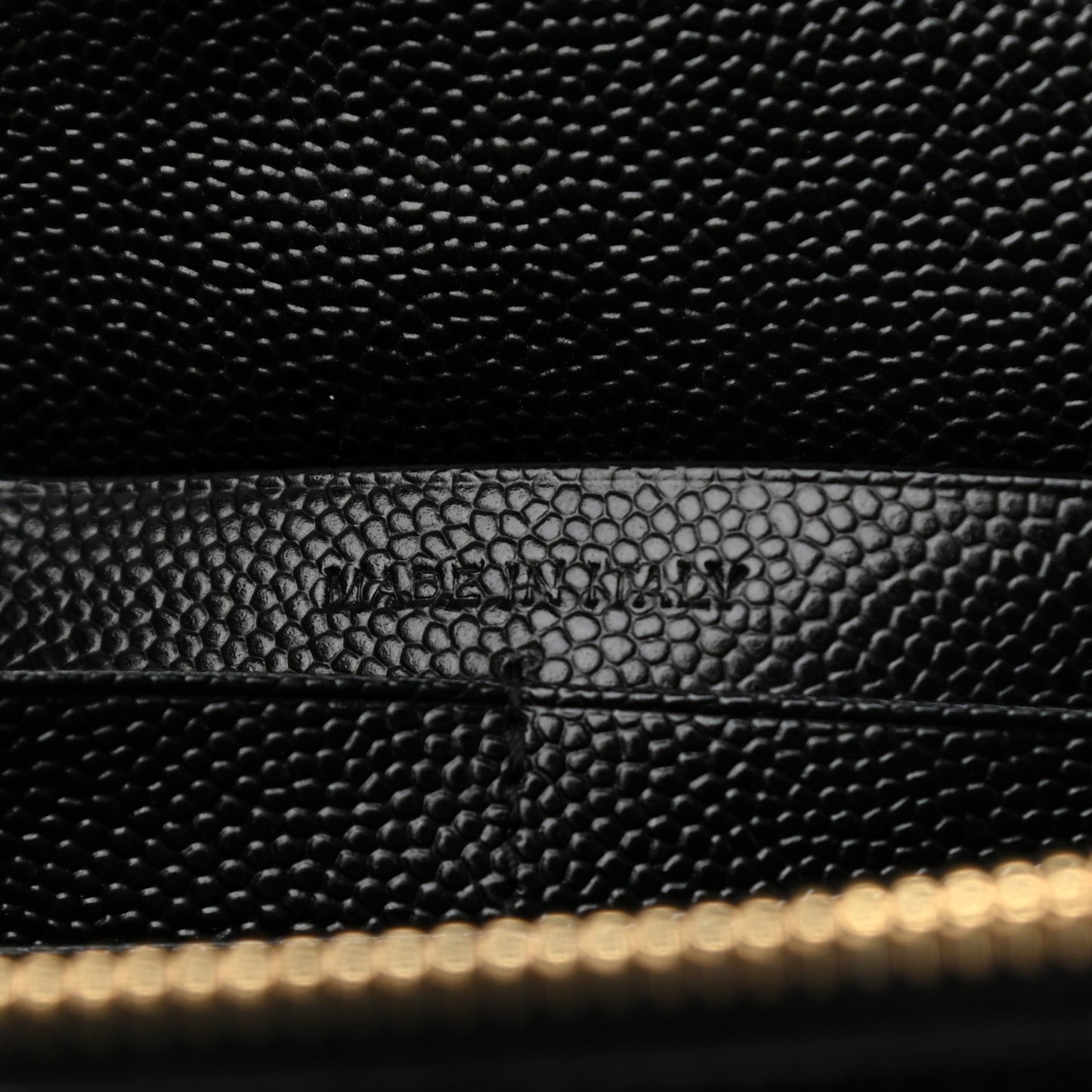 Grain De Poudre Matelasse Chevron Monogram Chain Wallet Black