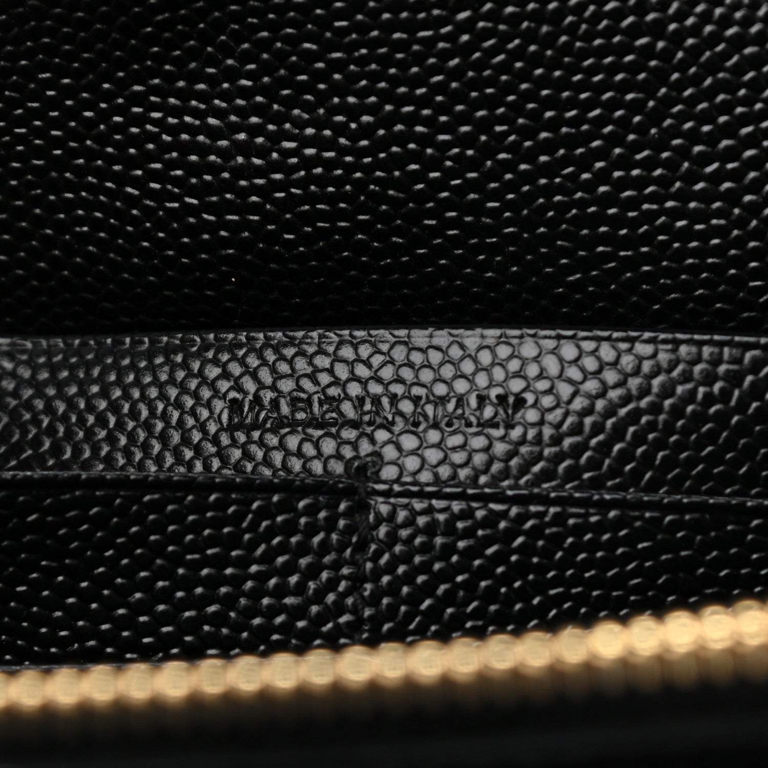 Saint Laurent Grain De Poudre Matelasse Chevron Monogram Chain Wallet Black 7 of 14