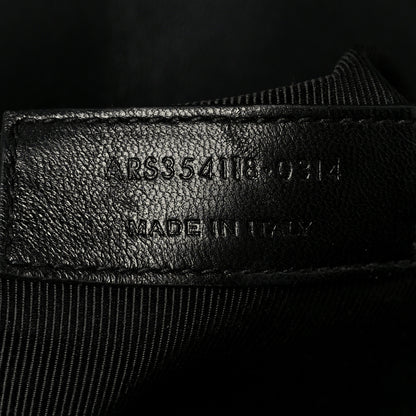 Saint Laurent Smooth Calfskin Matelasse Chevron Large Monogram Satchel Black 7 of 10