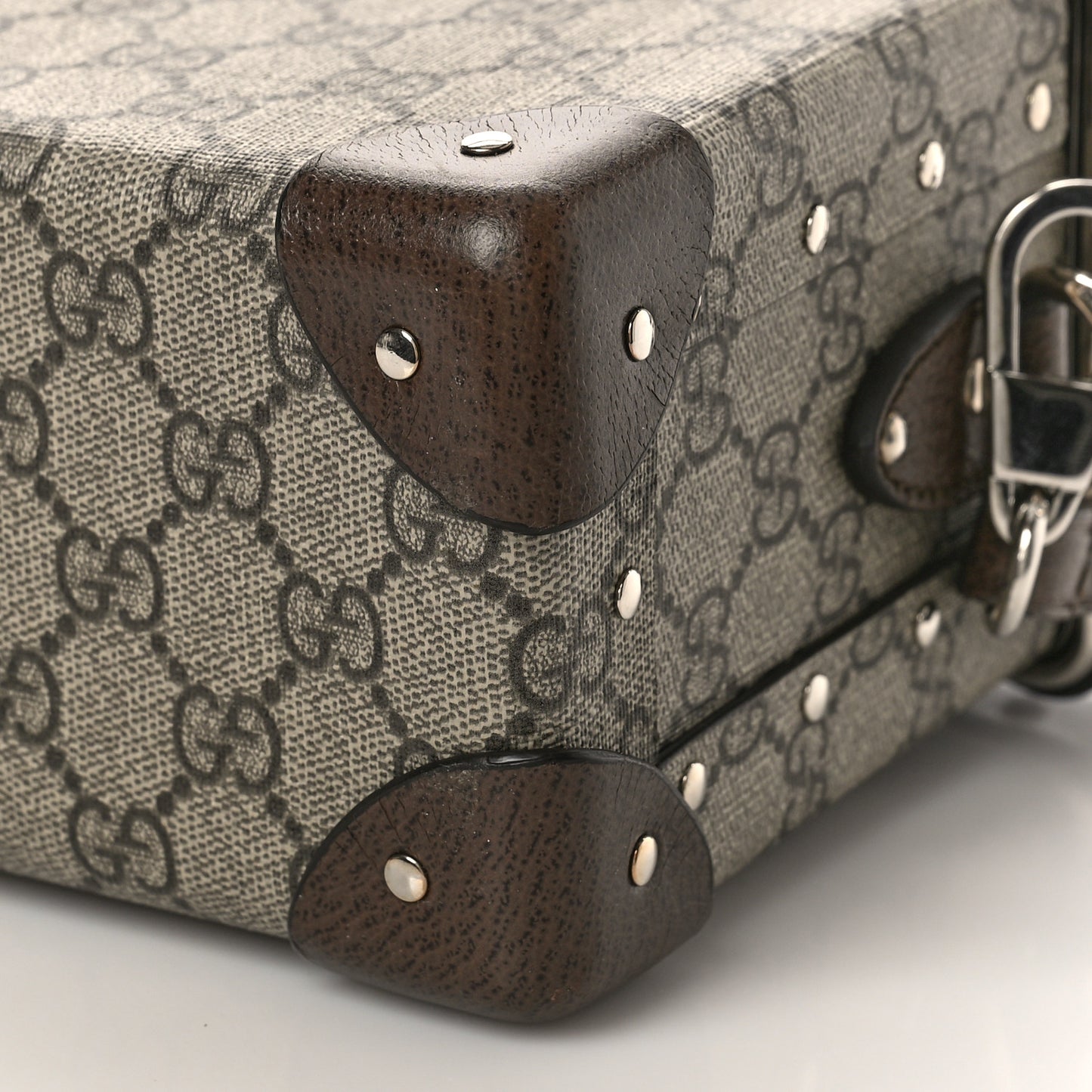 GG Supreme Monogram Globe-Trotter Beauty Case Brown