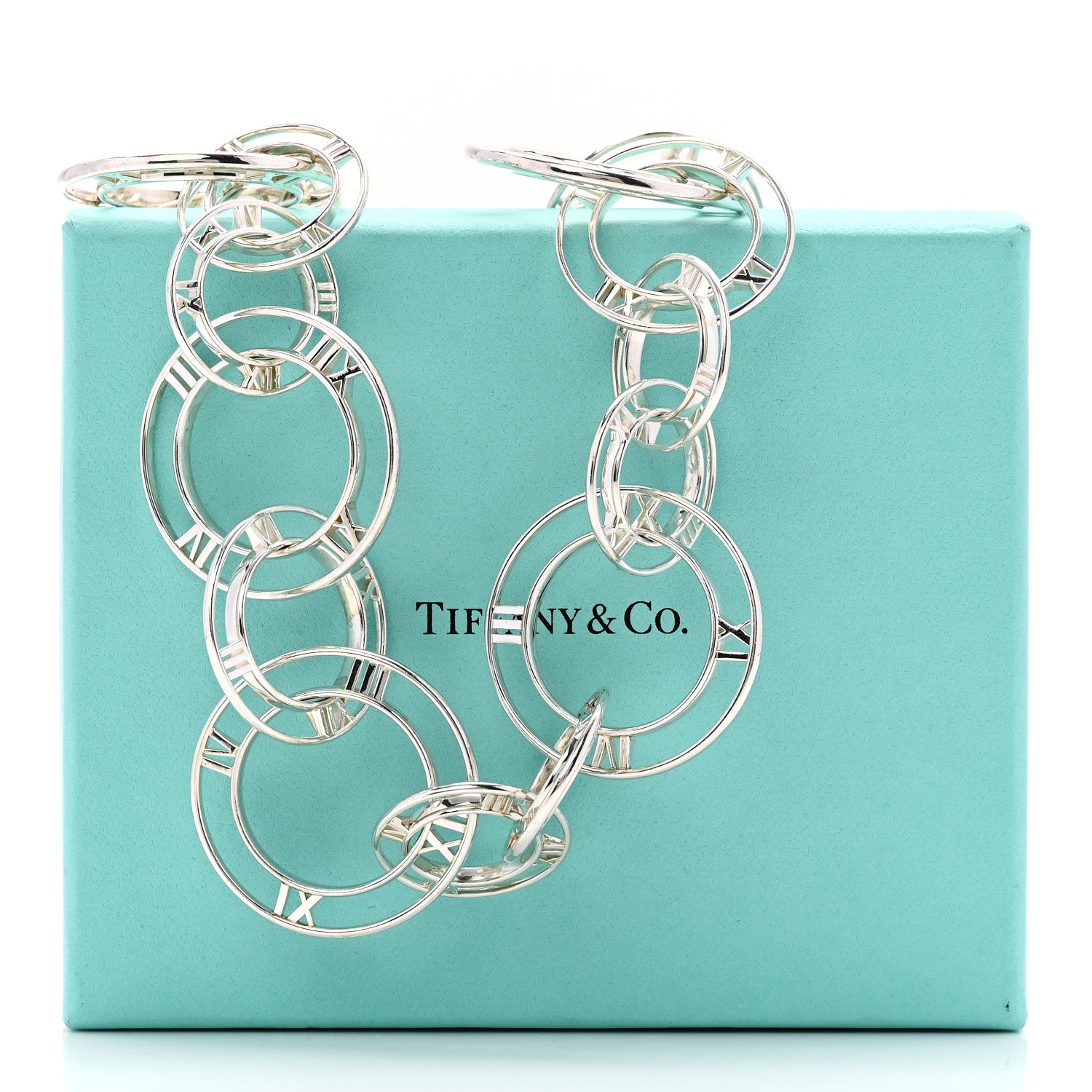 Tiffany Sterling Silver Atlas Graduating Link Necklace 6 of 6