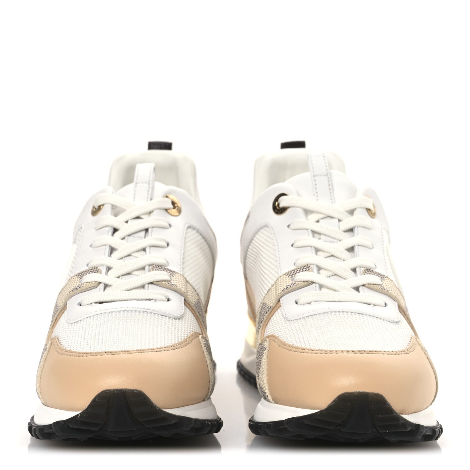 Louis Vuitton Calfskin Damier Azur Run Away Sneakers 37 White 3 of 12