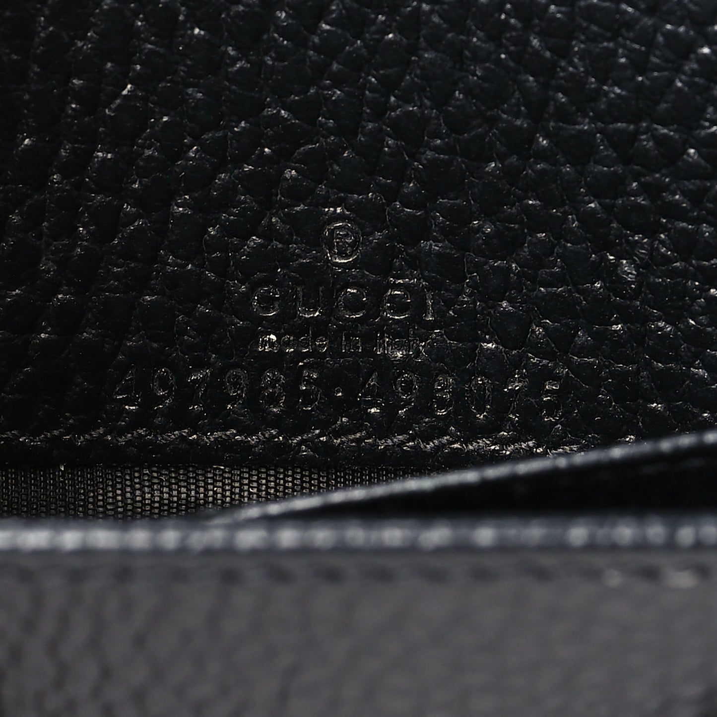 Calfskin Mini GG Marmont Chain Wallet Black