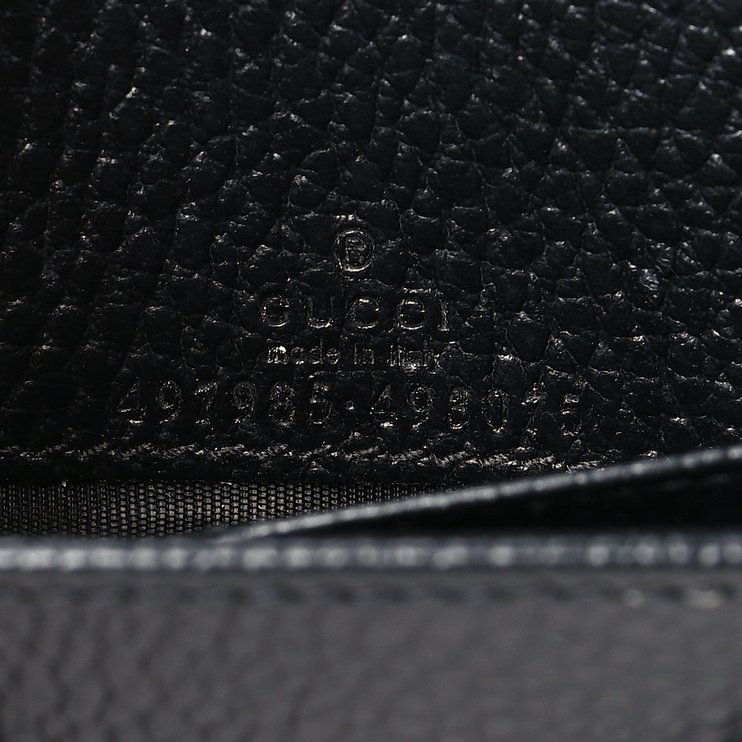 Gucci Calfskin Mini GG Marmont Chain Wallet Black 6 of 8
