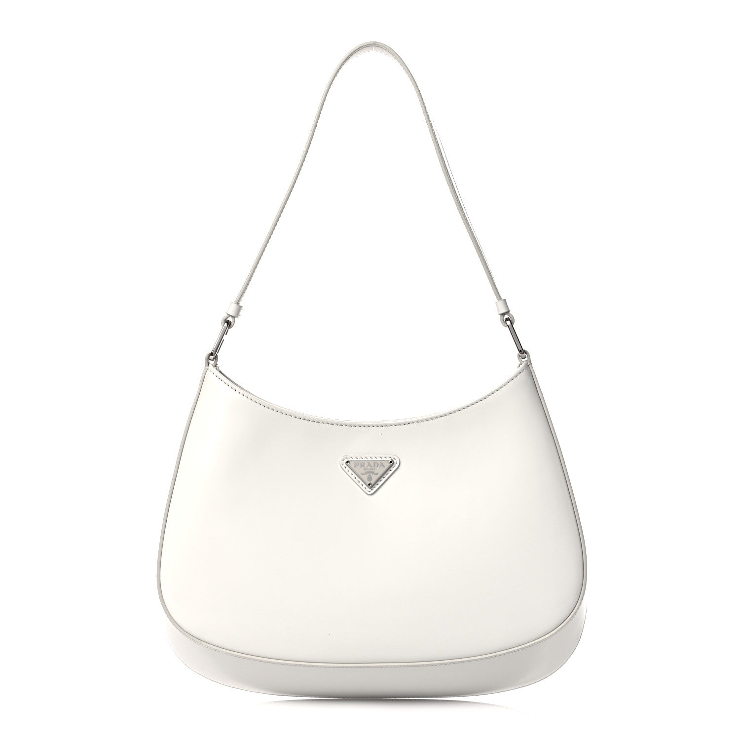 Prada Spazzolato Cleo Shoulder Bag White 1 of 10