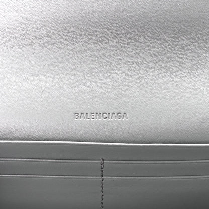 Balenciaga Extra Supple Calfskin Crocodile Embossed Gossip Wallet On Chain Balenciaga Grey 5 of 9