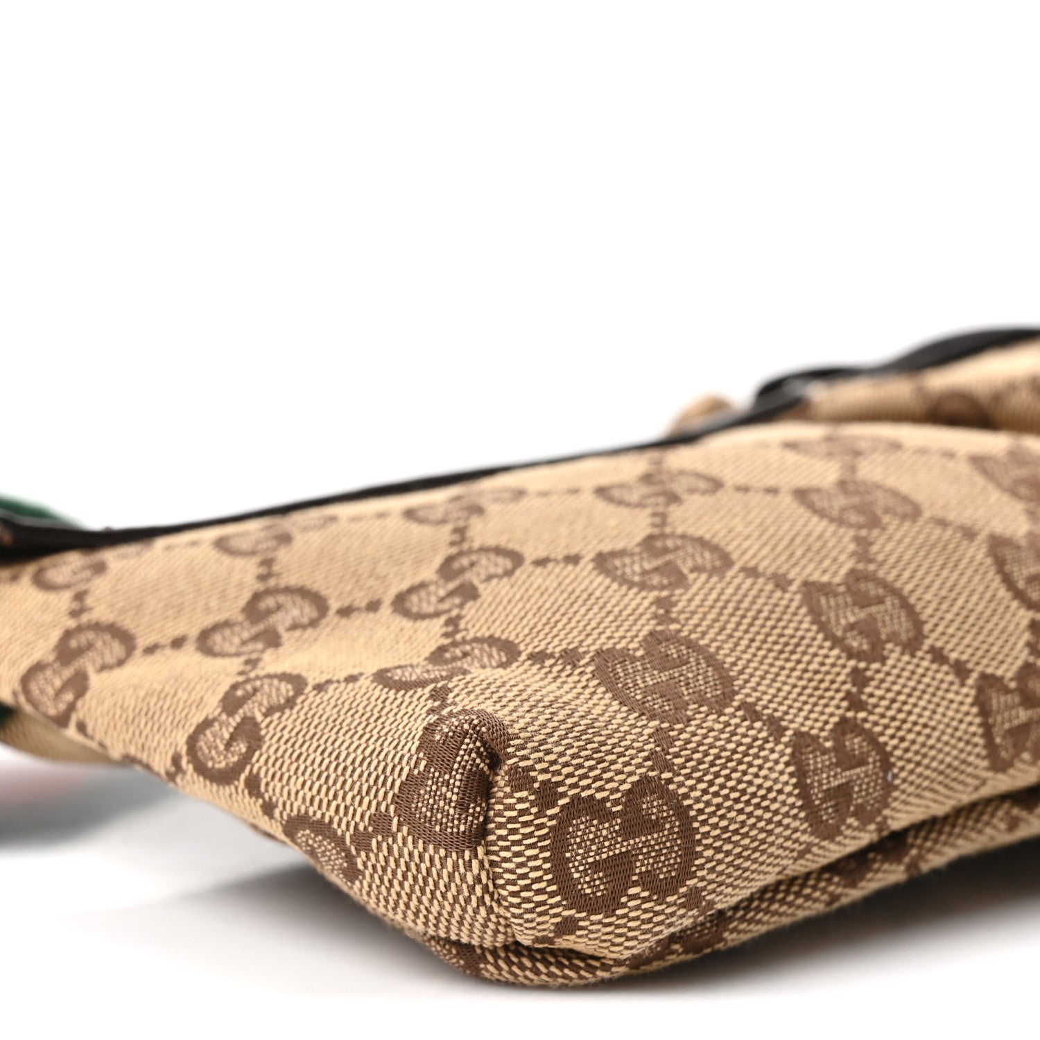 Gucci GG Monogram Web Double Pocket Belt Bag Dark Brown 8 of 10
