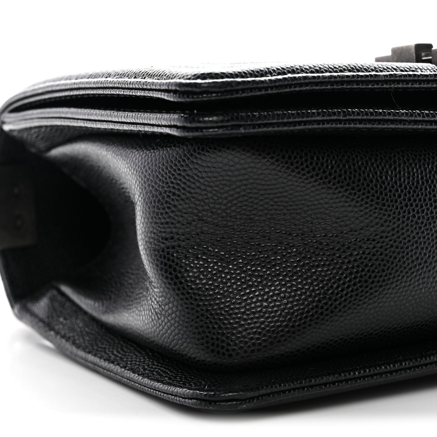 Caviar Quilted Small Boy Flap Black