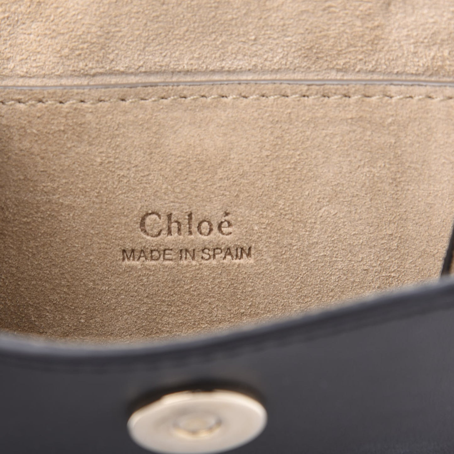 Suede Calfskin Mini Faye Bracelet Bag Black