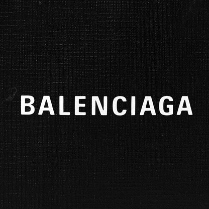 Balenciaga Squared Calfskin Logo Shopping Phone Holder Bag Black 8 of 12