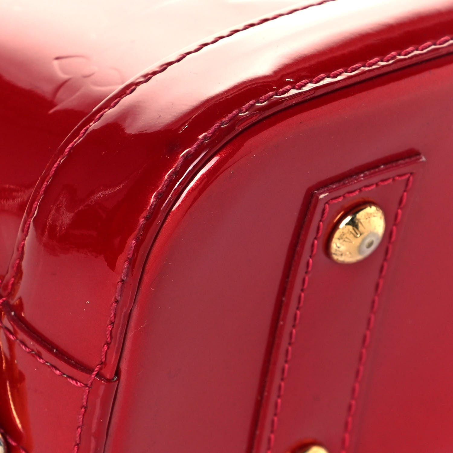 Louis Vuitton Vernis Alma BB Pomme D'Amour 7 of 13