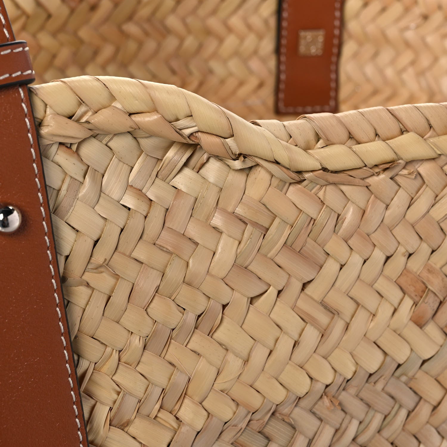 Loewe Raffia Small Basket Tote Bag Natural Tan 10 of 11